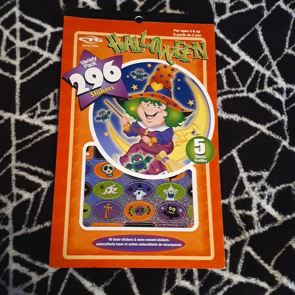 ⚡3/$10⚡*NEW* HALLOWEEN STICKERS LOT Witches Cats Pumpkins Skulls Ghosts Vampires - Picture 2 of 6